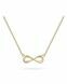 Colgante conmemorativa Infinity de chapado en oro amarillo con collar