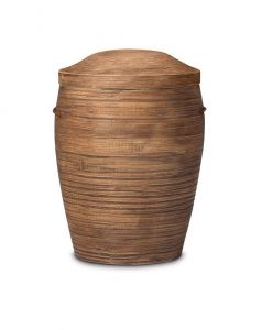 Urna funeraria de bambú con cordón